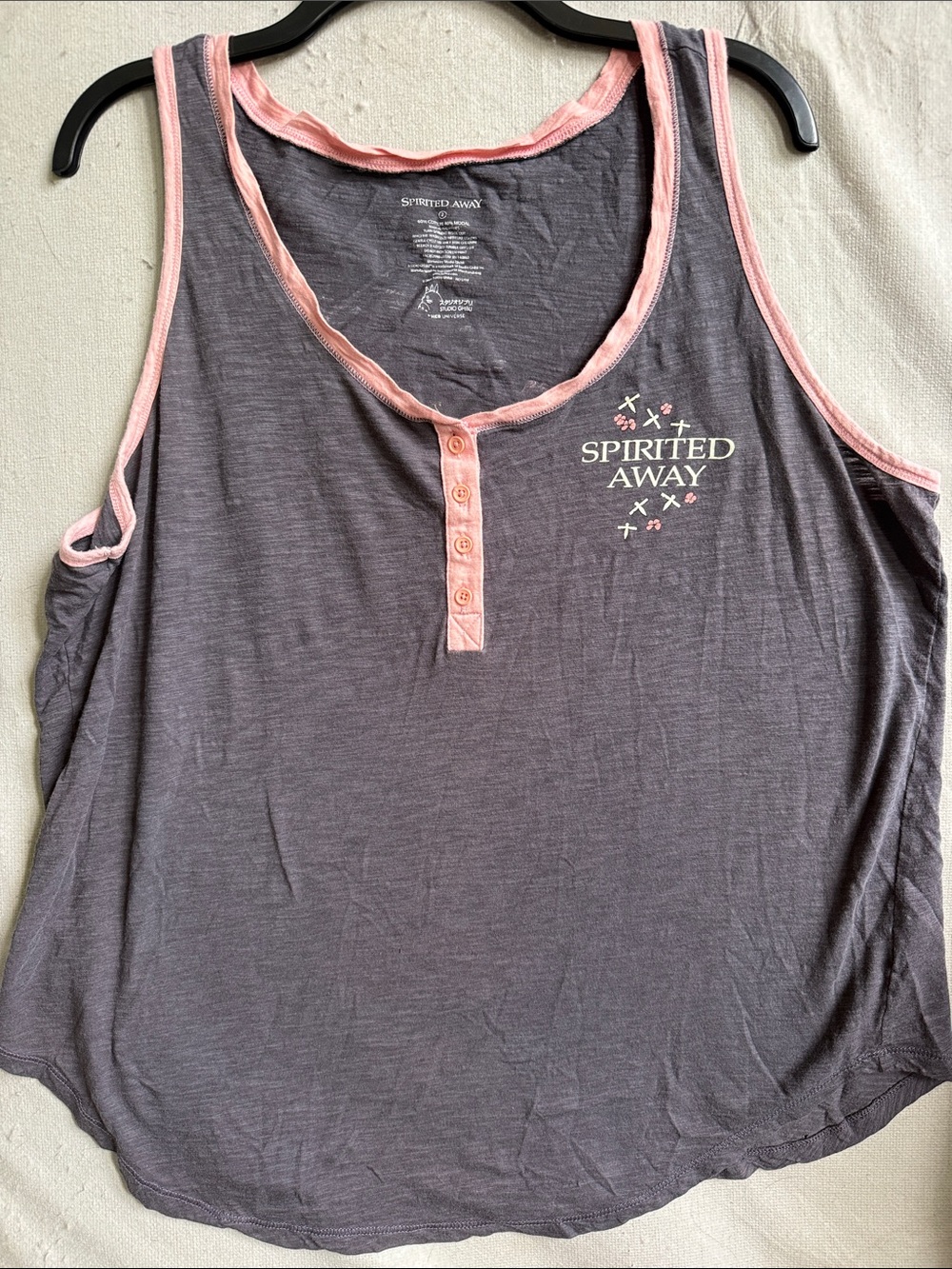torrid Gray Tank with Pink Trim — Spirited Away Graphic